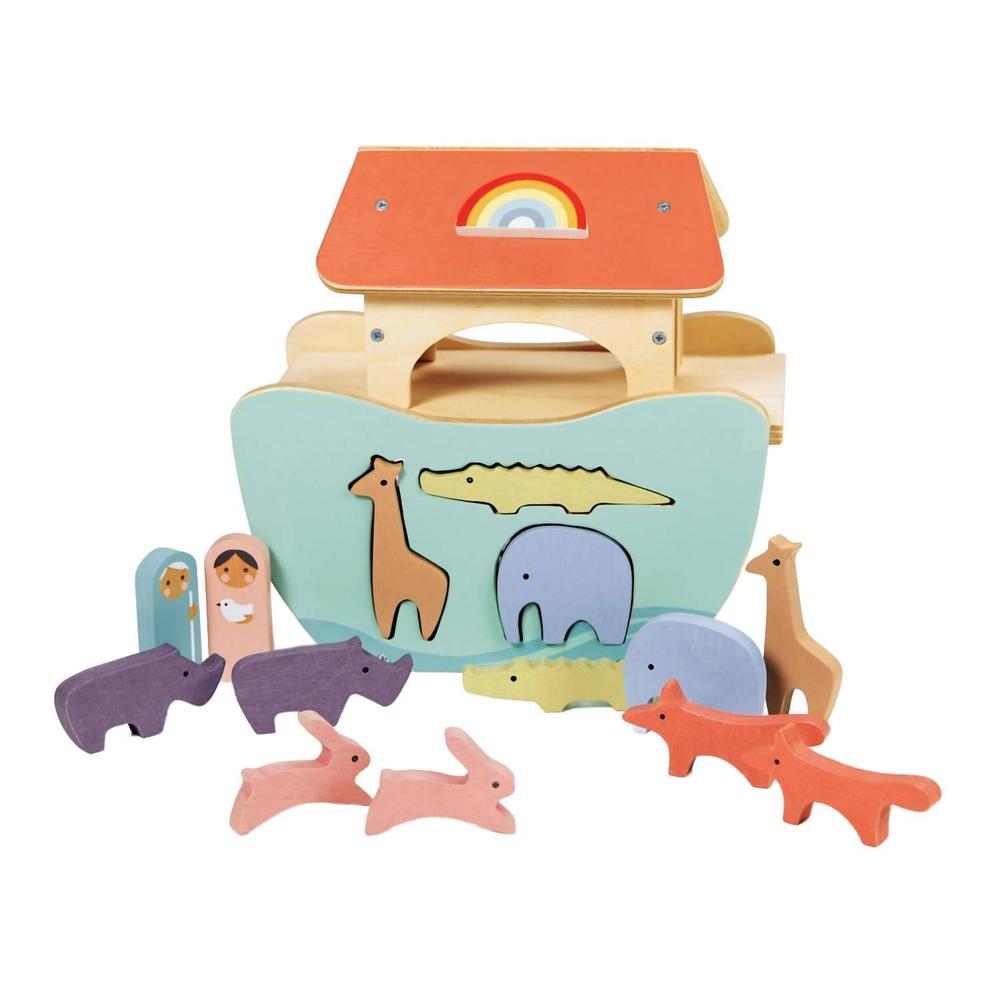 NEW TENDER LEAF TOYS little noah's ark toy in green